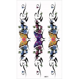 (Fantasy) THE FANTASY Tattoo Sticker Tribal Butterfly Tribal-9 [Regular] - 7 Types (hm091)