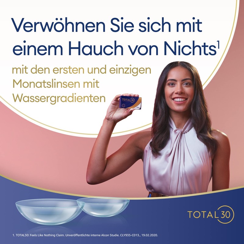 TOTAL30 Monthly Lenses, Soft, Pack of 6, BC 8.4 mm,