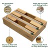 HELIA Bamboo Kitchen Wrap Organizer | Wall Mounting Foil and