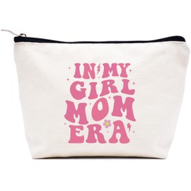 LIBIHUA Gender Reveal Gifts-New Mother Presents-Baby Present Shower-New Baby Announcement-Mother's Day Birthday Christmas Gifts-Makeup Bag Cosmetic Bag Travel Pouch-Gril Mom Club-In My Girl Mom Era