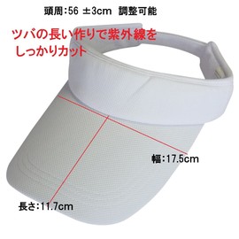 Eiza Sports Sun Visor Long UV Protection e550 (Black)