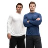 KISTA 2 Pack Men's Thermal Long Sleeve Compression Shirts, Mock/Turtleneck
