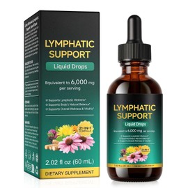 Lymphatic Drainage Drops, 6000mg Liposomal Lymphatic Support Drops, Herbal Liquid Supplement for Natural Balance & Immune Health, Vegan 60ML