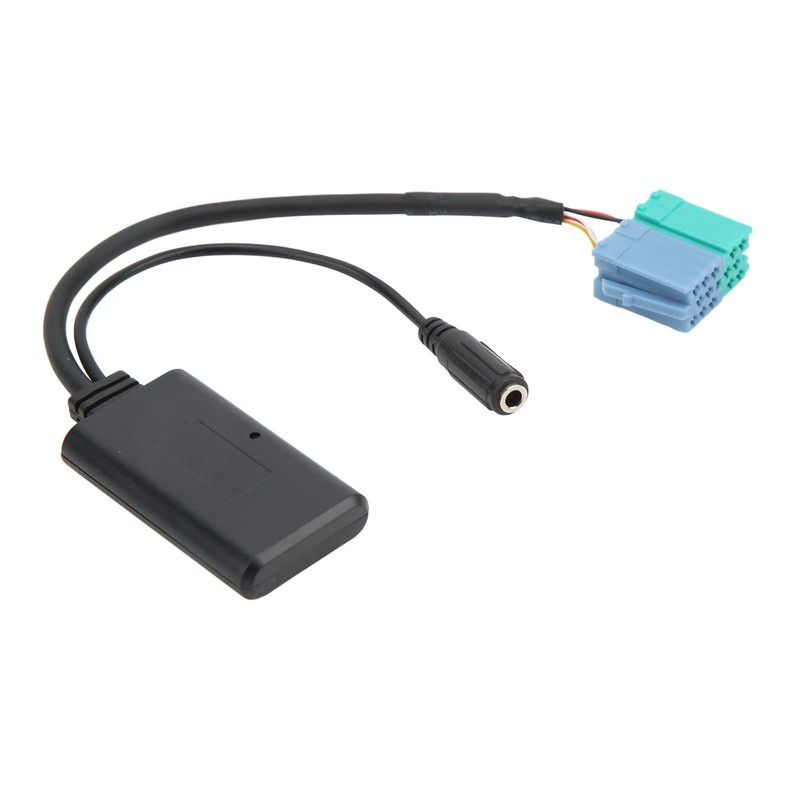 Bluetooth-Audio-Eingangsadapterkabel, Auto-Wireless-Audio-AUX-Eingangsadapterkabel Bluetooth 5.0 mit Mikrofonersatz für Becker