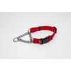 Cetacea Chain Martingale Dog/Pet Collar with Quick Release, X-Small, Red