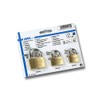 Meister 9515300 Padlock 3-Part 25 mm 30 mm and 40