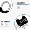 1 Pack disecu 4-Digit Combination Lock, Waterproof Outdoor Padlock for