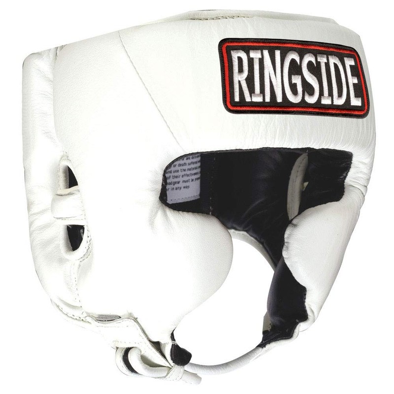 Ringside Competition-Like Boxing Headgear with Cheeks, White, Small