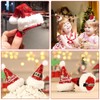 Christmas Hair Clips, Pack of 4 Mini Christmas Hat Hair