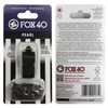 FOX40 Whistle PEARL 90db (Black) Lanyard Included, Pealess Construction (No