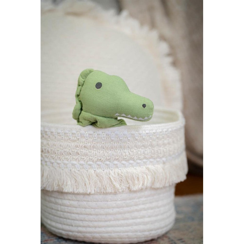 Tikiri 8598304 Natural Rubber Crocodile Comforter for Babies and Children