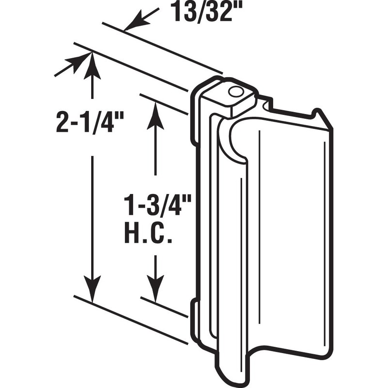 Prime-Line F 2572 Spring-Loaded Sliding Keller Window Latch and Pull,