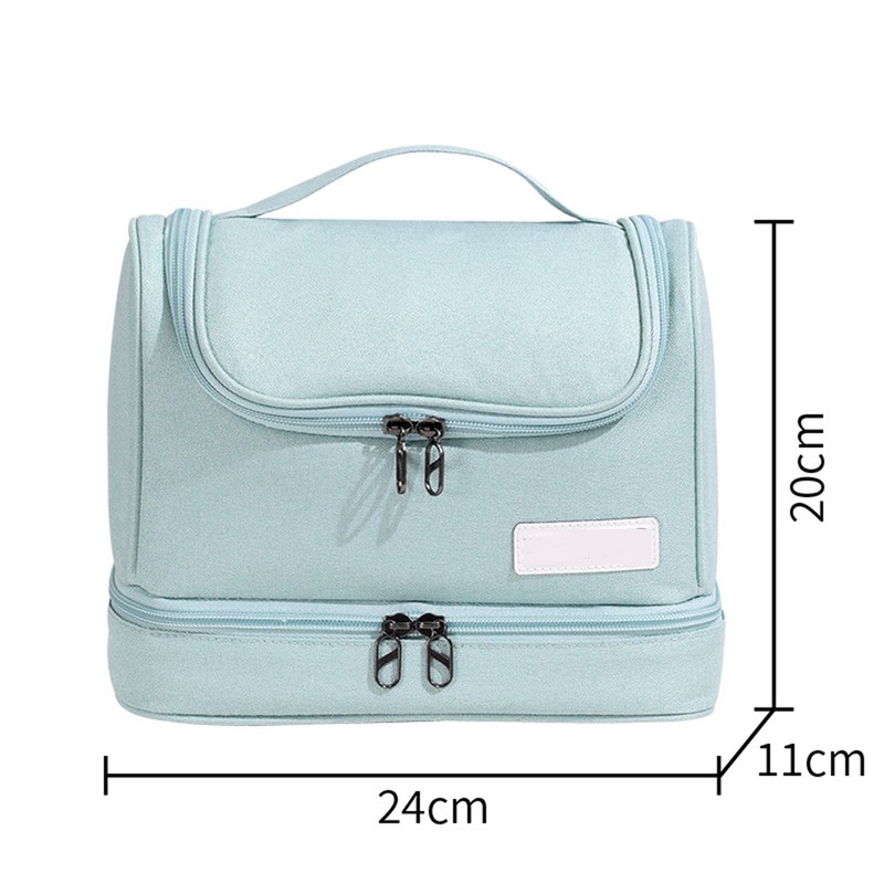 Travel Toiletry Bag Multiple Compartments Large Capacity Zipper Closure Wet