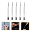 Minkissy Stainless Steel Tweezers Set 5pcs Craft Tweezers Flat Tips