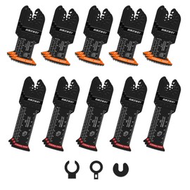 30 Pcs Bi-Metal Oscillating Tool Blades, Extra Long Multitool Blades for Nails, Wood, Plastic, Curved Edge Compatible with Dewalt Milwaukee Bosch Worx Ryobi