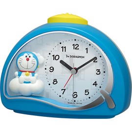 RHYTHM 4SE561DR04 Im Doraemon Alarm Clock Electronic Sound Alarm, Blue, 4.5 x 6.0 x 3.0 inches (11.4 x 15.2 x 7.5 cm)