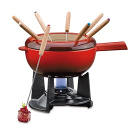 Spring SAAS Fee 18/8 Stainless Steel Fondue Set, Red, 20 cm