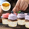 sourcing map 50 Pcs Single-Sided Aluminum Foil Cupcake Liners, Greaseproof