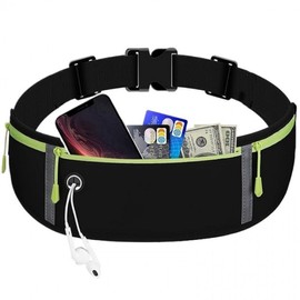 Women's Reflective Running Belt with Phone Pocket for Jogging Sports Handbag Pink 10ea