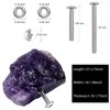 mookaitedecor Set of 2 Natural Amethyst Raw Crystal Cabinet Knobs,