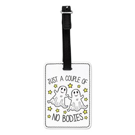 Gift Base Just A Couple of No Bodies Ghosts Visual Luggage Tag with Black Strap