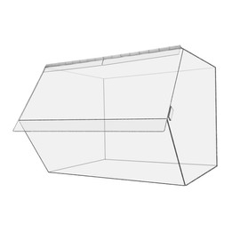 Marketing Holders Bread Pastry Bin Dry Food Baked Goods Candy Top Opening Display with Nameplate and Hinged Lid for Easy Access 16 Inch Wide Countertop Storage