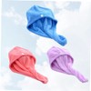 TOVINANNA 3pcs Microfiber Hair Towel Wraps Fast Drying Coral Shower