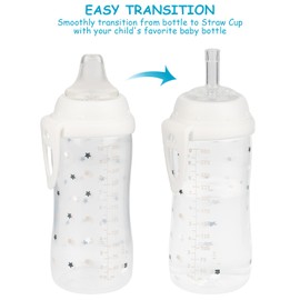 Sippy Straw Nipples for Nuk Sippy Cup, Straw Cup & Learner Cup, Not for Nuk Bottle, Soft 100% Silicone Straw Cup Nipples, 8m+, Variable Flow, 6 Count