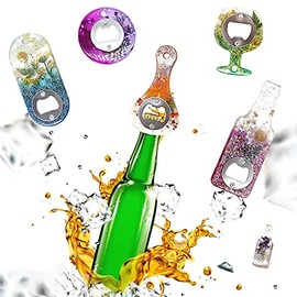 Lovppy - Moldes de resina para abrebotellas, moldes de silicona para abridor de cerveza, moldes de fundición de resina epoxi, kit de llave de cerveza con destornillador y parche, molde para