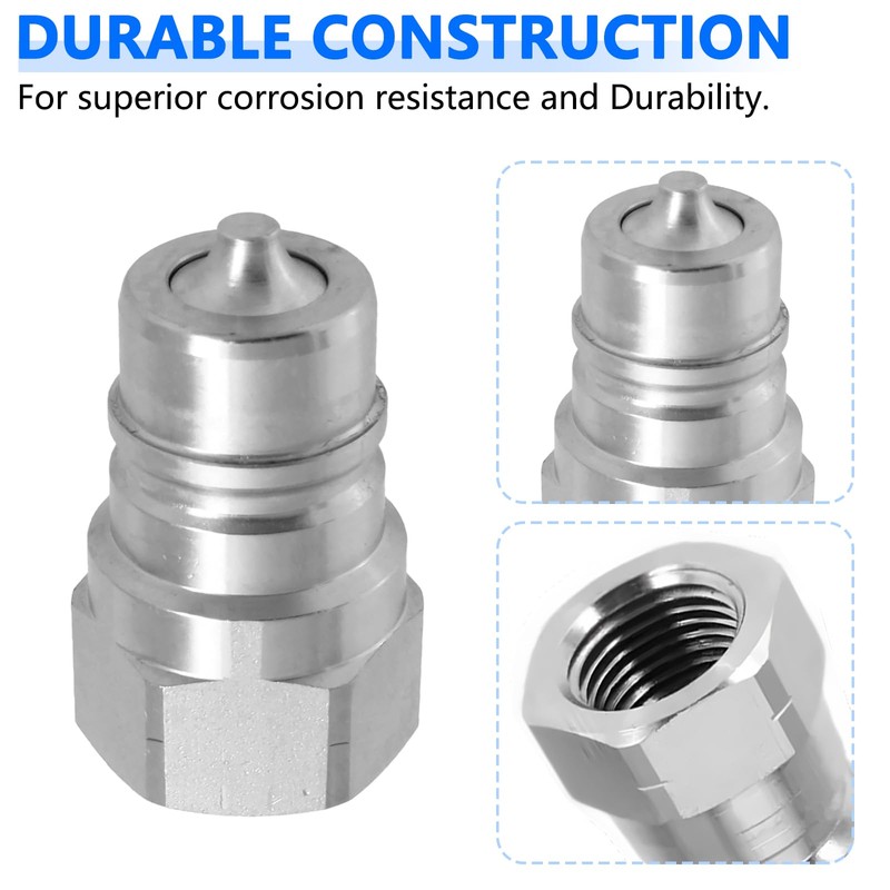 Cplbrb 1/4" Ag ISO 7241-A Hydraulic Quick Connect Tractor Couplers