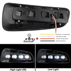 BINQIGOO Front Bumper Fog Lights Daytime Running Light Turn Signal Lamp LED Compatible with Ford F150 2010-2014 SVT Raptor SuperCrew