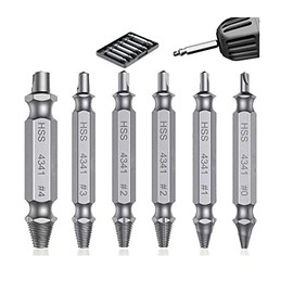 Herramienta Extractor Macho de Rosca Quita Tornillo Roto Perno Barrido 6pcs