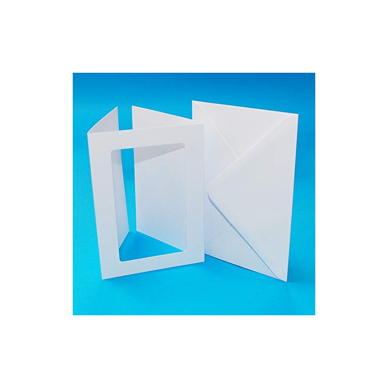 A6 3 Fold White Hammer Rectangle Aperture Card Packs