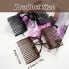 4pcs Elastic Hair Clips Double Comb Elastic Hair Combs for