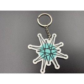 Mid Century Modern Franciscan Starburst Keychain
