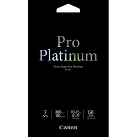 Canon Photo Paper Pro Platinum, 4 x 6 Inches, 50 Sheets (2768B014)