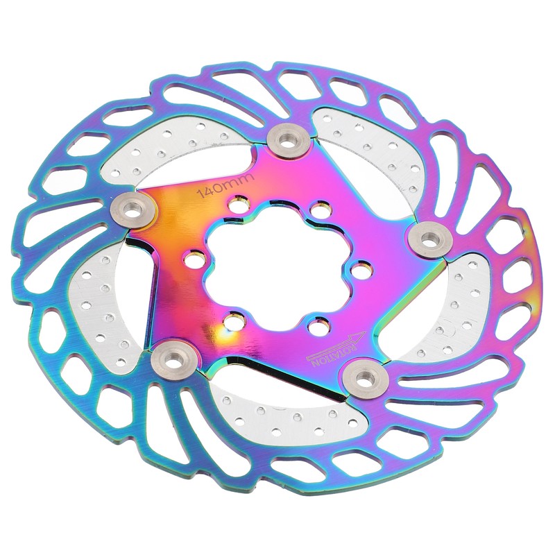 Mountain Bike TitaniumPlated Cooling Disc Brake Rotor 6 Nails Cycling