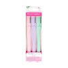 Brushworks Precision Eyebrow Razor Pastel Colours - Pack of 3