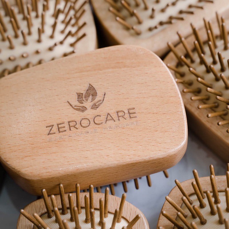 Zerocare Sustainable Haircare Bamboo Detangle Brush, 1 Brush