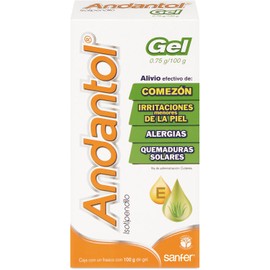 Andantol Gel Antiardor Comezón y Dolor por Sol Aloe Vera y Vitamina E +12