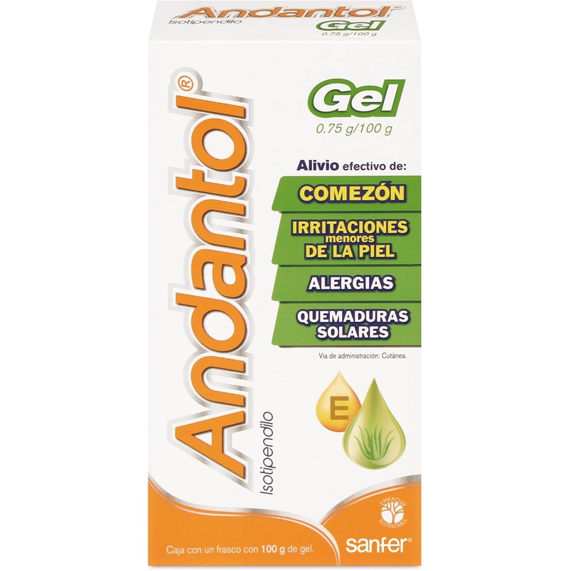 Andantol Gel Antiardor Comezón y Dolor por Sol Aloe Vera