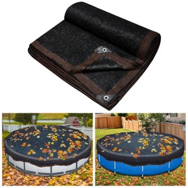 Riare 18ft Pool Leaf Net Cover- Fine Mesh Pool Screen Cover, Round Swimming Pool Leaf Cover with Reinforcement Edge for Inground and Above Ground Pool, Catching Leaves, Sunshade (23ft Dia)
