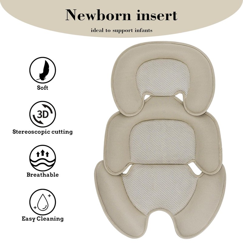 Storchenbeck Newborn Baby Pillow with 3D Mesh for Stroller, Car