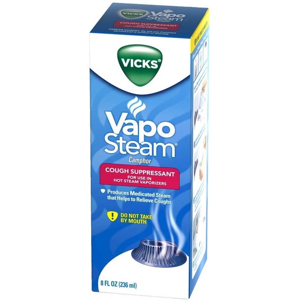 Vicks Vapo Steam Liquid Medication for Hot Steam Vaporizers - 8 oz, Pack of 4