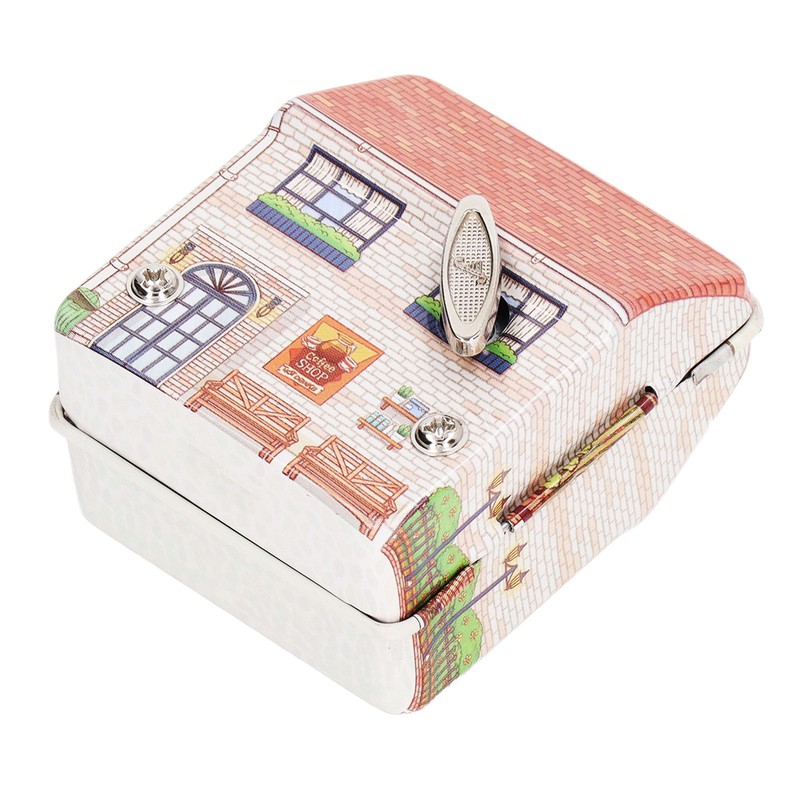 Metal Music Box Cute Exquisite Small House Design Mini Portable