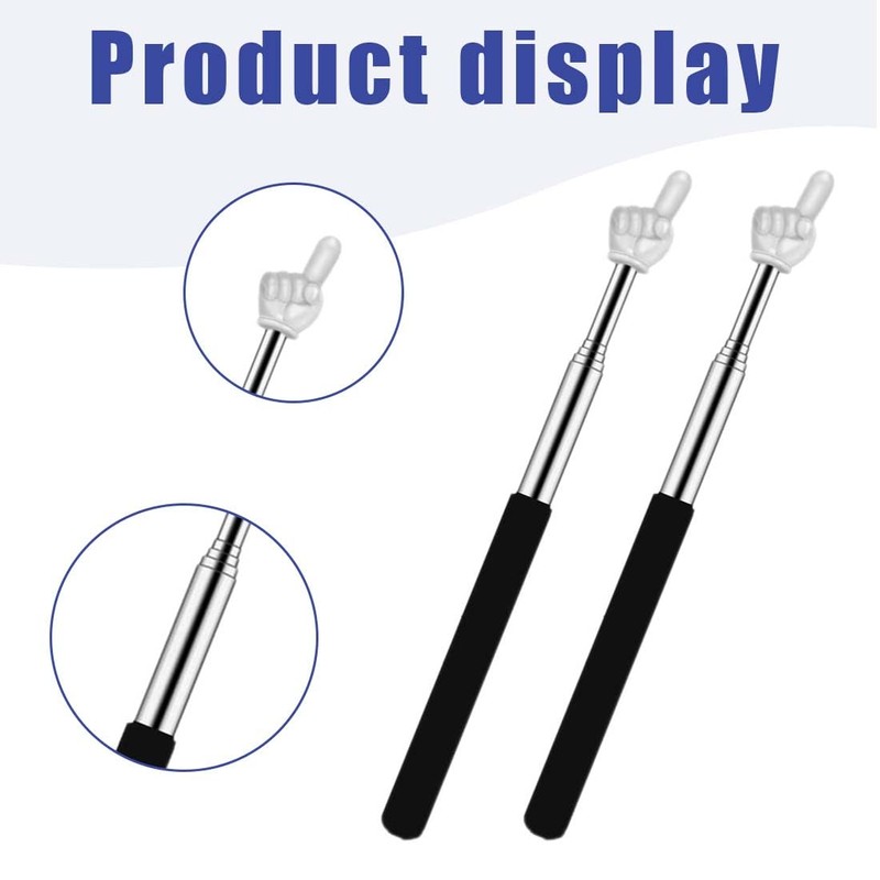 BIRLOZA 2 Pieces Pointer Stick Extendable Retractable Classroom Telescopic Teacher