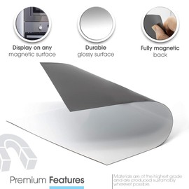 TMS Fridge Whiteboard, Dry Erase Fridge Magnet for Memos, Notes or Reminders - Kitchen Notice Board - use as Magnetic Weekly Planner, Meal Planner or to Do List - Includes 4 x Dry Wipe Pens (A3)