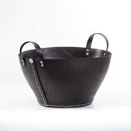 Infora Classic Recycled Rubber Basket, for Wood Logs, Shoes or Blankets