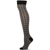 MeMoi Houndstooth Over The Knee Warm Socks Sudan Brown One