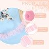 Sourcing Map 11 Yards Pink Ruffle Lace Trim Ribbon, 2.5cm/1"